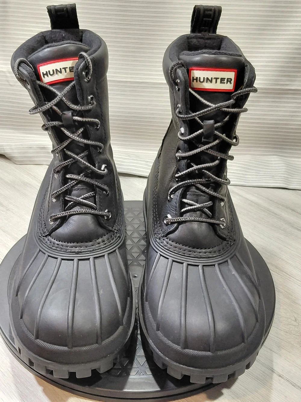 NEW Hunter Men Southall Black Waterproof Insulated Lace-Up Winter Boots SIZE 12M